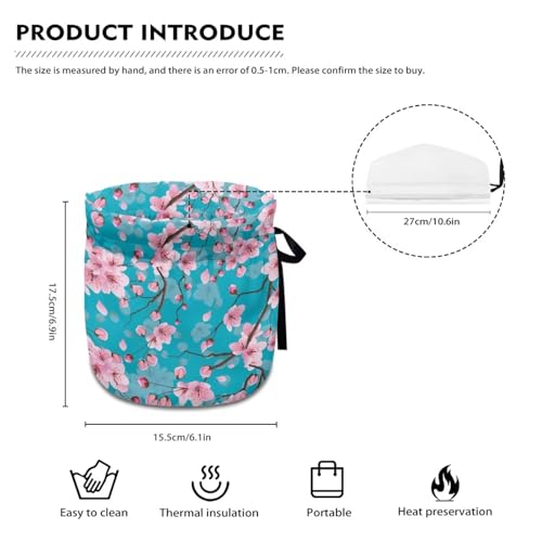Image of Cherry Blossom Tea Pot Cozies Stain Resistant Thermal Insulation Kitchen Teapot Dust Cover Tea Cosy for Home Kitchen Table Hotel Tea Party Restaurant Decor