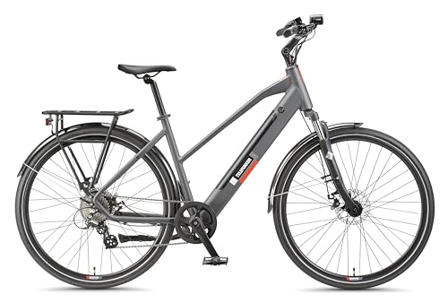 TELEFUNKEN E-Bike 28 Zoll Fahrrad für Damen | Trekking Pedelec mit 8-Gang Kettenschaltung & Scheibenbremsen | 250 W Heckmotor & integriertem 417,6 Wh Li-Ion-Akku | inkl. Panzerkabelschloss – Bild 3