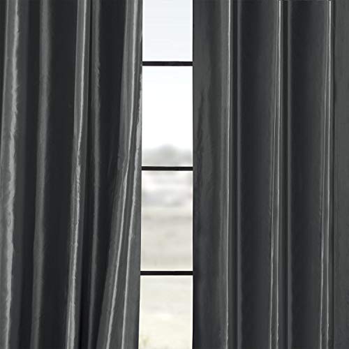 Hpd Half Price Drapes PTCH-BO005-96-GR Grommet Faux Silk Taffeta Blackout Curtains For Bedroom 50 X 96  thumb #7