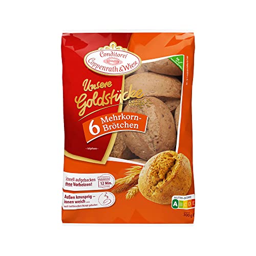 Conditorei Coppenrath & Wiese Unsere Goldstücke, Mehrkorn-Brötchen, 6 x 50g (Tiefgefroren)