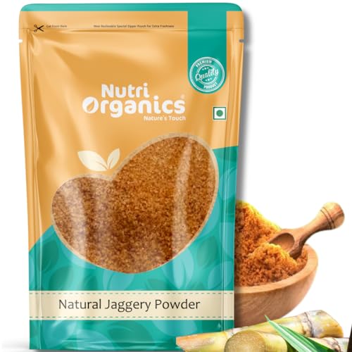Image of Nutri Organics Jaggery /Gur /Gud Powder - 1.5 kg |Healthy Sugar Subsitute, Unbleached Jaggery