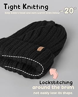 FURTALK Kids Winter Hat Toddler Knitted Beanie with Faux Fur Pom Poms for Baby Girls Boys