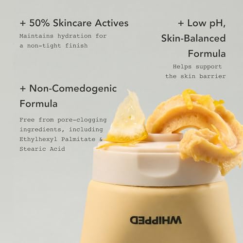 Image of Whipped Korean Skincare Face Wash, Doubles as a Face Mask, Yuzu Grapefruit, Hydrating Vegan Facial Cleanser for Dry Uneven Skin, Radiance Boosting Care with Vitamin C, Niacinamide, Hyaluronic Acid