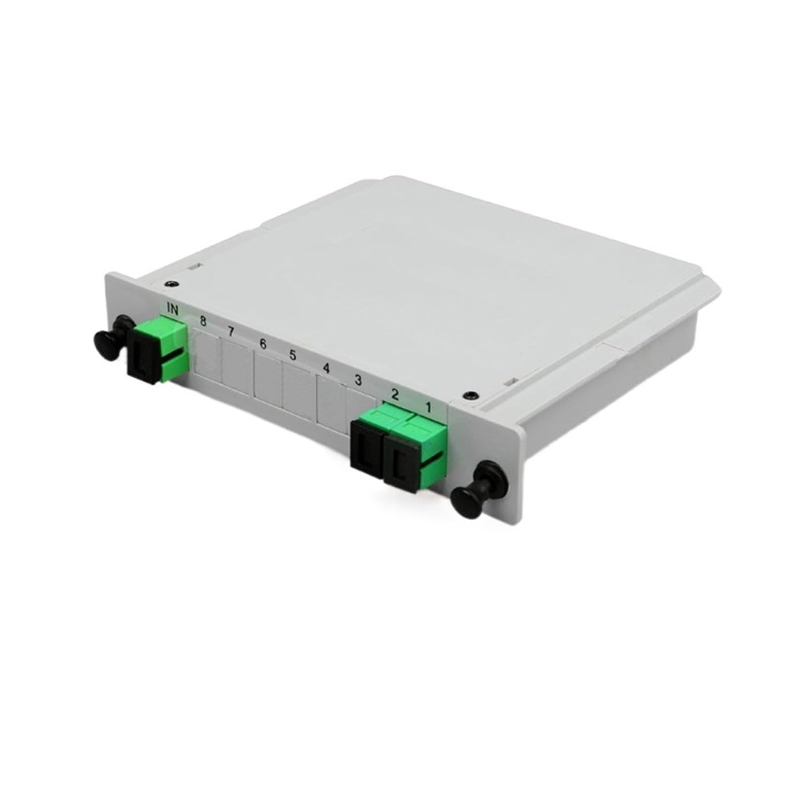 Boîte de séparation de fibre optique SC AC PLC 1X2 Boîte de séparation PLC FT-TH avec séparateur optique de type guide d'ondes planaire 1X2