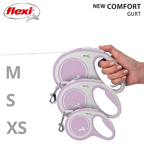 flexi® Comfort S Gurt 5 m rosa, Roll-Leine für Hunde bis 15 kg