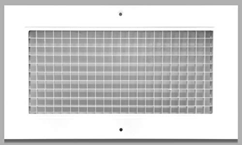 Image of 6 inch x 12 inch Cube Core Eggcrate Return Air Grille - Aluminum Rust Proof - HVAC Vent Duct Cover - White [Outer Dimensions: 7.75 X 13.75]