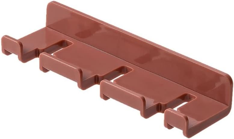 Toothbrush Holders Multifunctional Punch-Free Hook Wall-Mounted Toothbrush Holder Plug Storage Rack Hanger for Bathroom Toilet (Color : OneColor) (Red)