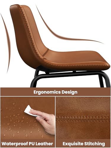 Image of 30in Bar Stools Counter Height Chairs Set of 6 (Dark Brown)