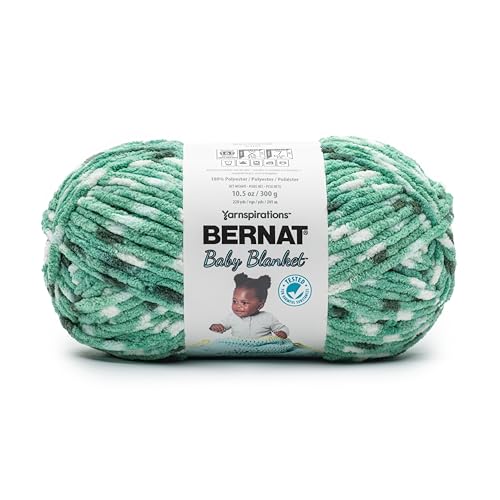 Image of Bernat Baby Blanket Dino DOT Yarn - 1 Pack of 300g /10.5 oz - 100% Polyester - #6 Super Bulky - 220 Yards - Knitting /Crochet