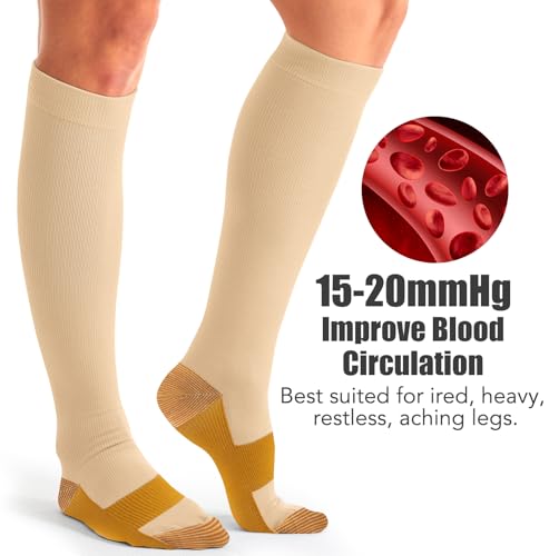 Image of Laite Hebe 3 Pack Medical Compression Sock-Compression Sock For Women and Men Circulation -Best for Running,Nursing,Athletic Sports