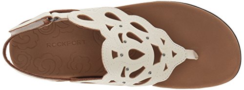 Rockport Womens Ridge Sling Heeled Sandal, White, 8 Us #TOP4