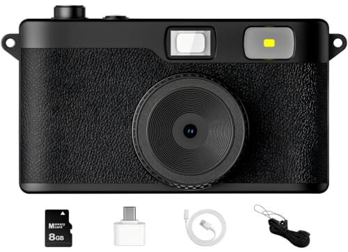Vintage Digital Camera, Reusable 12MP Screen Free Digital Camera with Unlimited DIY Filters, OTG...