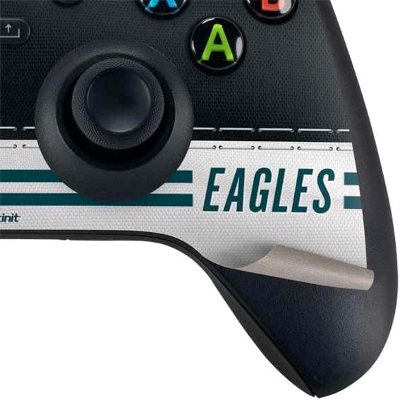 Skinit Decal Gaming Skin Compatible with Xbox Series X Bundle - Officially Licensed NFL Philadelphia Eagles White Striped Design