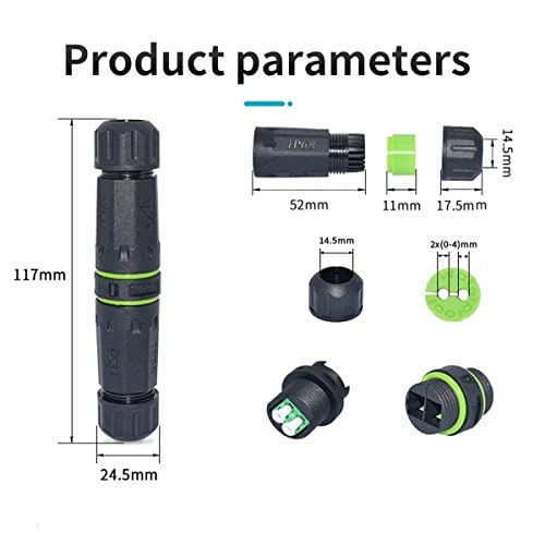 Penglin 2Pcs Lc Optical Fiber Waterproof Connector,Lc To Lc Fiber Optic Cable Coupler Singlemode Duplex Waterproof Fiber Optic Panel Adapter #TOP6