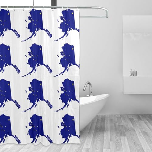 Rideau de douche Alaska en polyester de 183x183 cm avec 12 oeillets - 4