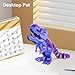 ISFOFO 3D Printed Dinosaur Toys Dragon Egg,Dragon Eggs with Dragon Inside,Crystal Fidget Toys, 3D Printed Dragon Egg Full Articulated Dinosaur Eggs Inside Out Toys (Rose-Blue)