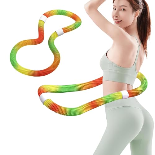 【2025夏新登場&静音設計フラフープ】フラフープ ダイエット用 折りたたみ式 PVC 大人用 ソフトスプリング ポータブル ウェイト付き ウエスト 背中 脚 胸 エクササイズ 筋トレ シェイプアップ ストライン訓練 トレーニング機器 多機能 フィットネス