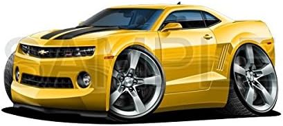 Camaro 2010 Yellow 48 inch Wall Skin Graphic