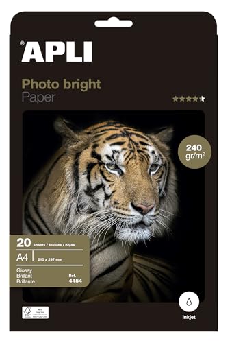 Papier photo A4 Apli brillant 240g pour un rendu digne d'une galerie d'art