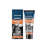 Intimate Hair Removal Cream for Men, Fast & Painless Depilation Cream for Male Private Parts, Groin, Scrotum & Buttocks, Gentle Formula with Aloe Vera & Shea Butter 120g