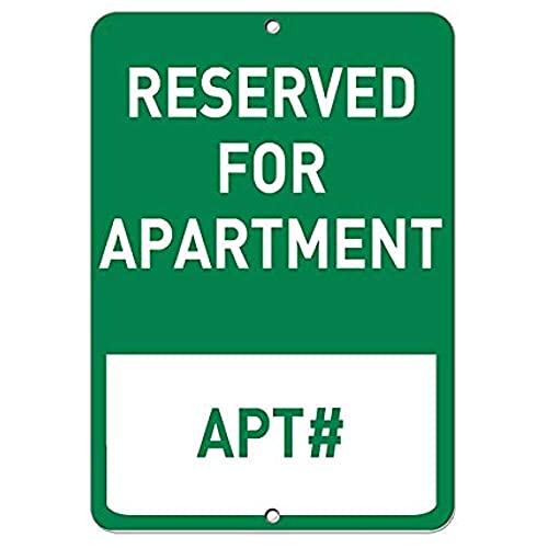 Apartment Exclusive Reserved Parking Business Aluminum Metal Wall Sign 12x8 Inch