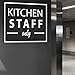 Industrial Decals Horizontal Vinyl Stickers Kitchen Staff Only Sign Facility Industrial Safety Sign Label Design Only 7x5Inches Design Only