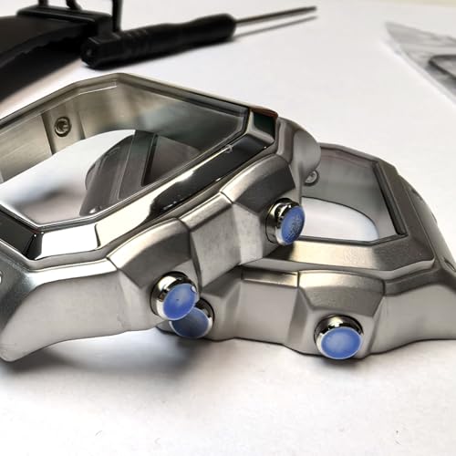 Image of For AE-1200WH Watch Steel Case AE1200 Mod Kit Stainless Steel Watch Metal Case Matte Silver