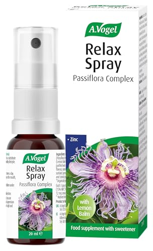 A.Vogel Relax Spray Passiflora Complex | Passiflora Supports Relaxation | Extracts of Passion Flower Lemon Balm & Zinc which Protects Cells from Oxidative Stress | 20ml