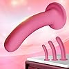 SXOVO Analplugs 3 Stücke Analdildos aus Silikon Einfacher Design Buttplug mit Saugnapf Dildo Set für G-Punkt Stimulation Prostata Massage Sexspielzeug für Frauen Männer Paare (Rosa) #4