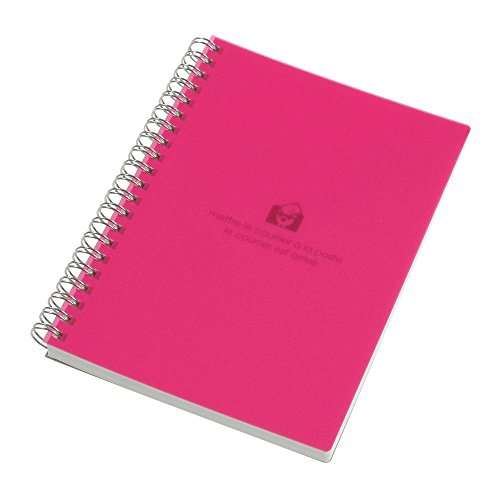 Cahier B6 double anneau transparent de qualité supérieure avec 100 feuilles de style épuré