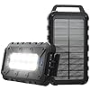 Solar Powerbank 26800mAh, Tragbare Solar Ladegerät PD15W USB-C Externer Akku Outdoor wasserdichtes Power Bank Solarpanel mit LED-Licht und 3 Outputs Ladegerät für Smartphones Tablets und mehr