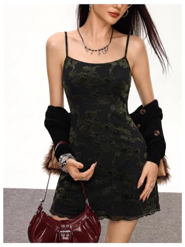 Image of Milumia Women's Summer Mini Dress 90s Boho A Line Mesh Short Dresses