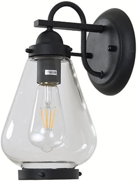 Applique murale industrielle E27 étanche IP65 en verre pour jardin