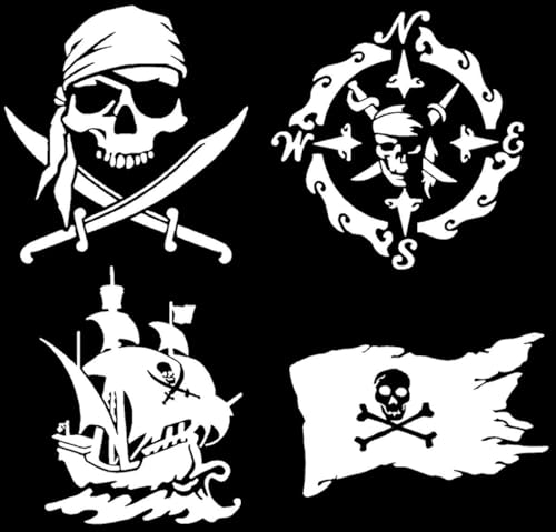 Pirate Decals 4 Pack Set