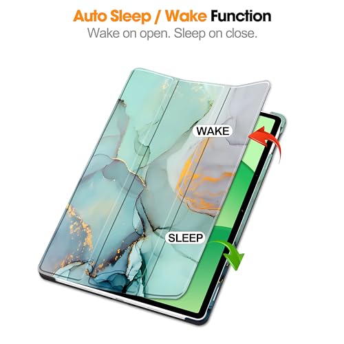 Image of ProElite Case Cover for OnePlus Pad 3 13.2 inch 2025 Case, Slim Trifold Flip case Cover for OnePlus Pad 3 13.2 inch 2025 Case Tablet [Auto Sleep Wake Feature], Marble Green