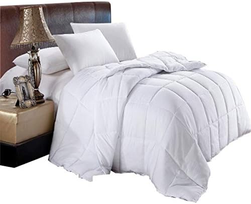 Royal Hotel Bedding White Down Alternative King Comforter with Corner Tabs - Hypoallergenic All-Season Plush Hotel Style Comforter, Duvet Insert King-Size - Thumbnail 2