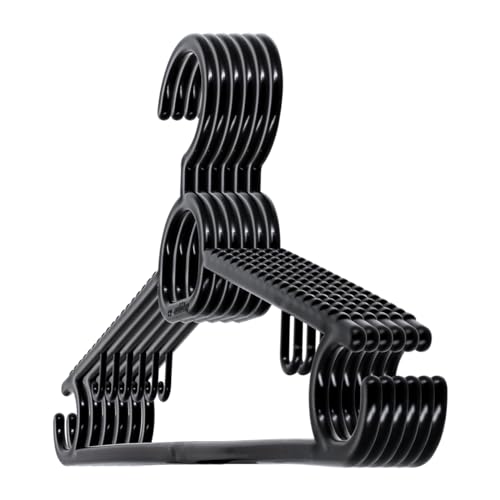 Kit Cabide Preto Adulto Com 50 Unidades Antideslizantes Cabide Calça