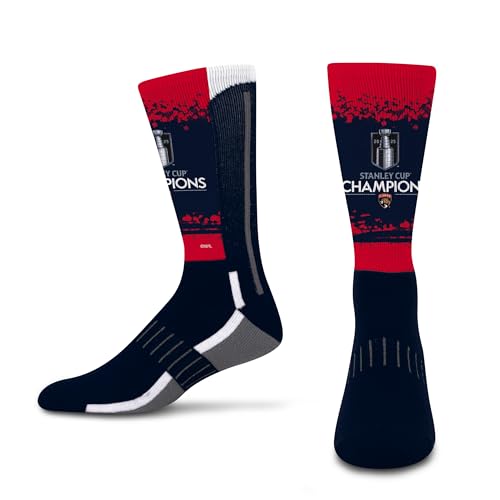 For Bare Feet Florida Panthers NHL Stanley Cup Champions Crew Sock LARGE