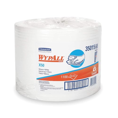 X60 Cloths, Jumbo Roll, White, 12 1/2 x 13 2/5, 1100 Towels/Roll, 1CT