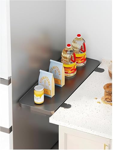 Table murale pliable noire 70 x 20 cm, la solution pour petit salon - 2
