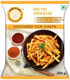 Chef's Art-Piri Piri Sprinkler-Treat For Any Snack,Pack Of 250 Gm,Cilantro,Powder|For French Fries,Popcorn,Pasta & Snacks|No MSG,Vegetarian|Spices Mix|Restaurant Style Flavor