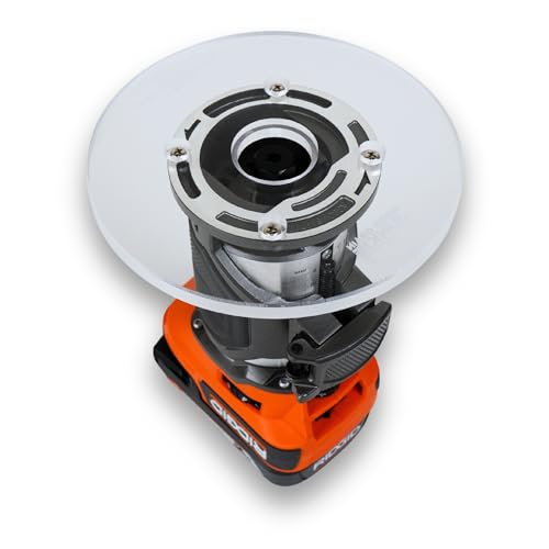 WOOD GRAIN JUNKIE® TrimFit Pro® ROUND Router Base Plate, Pre-Drilled Compatible with Ridgid and Ryobi Compact Routers