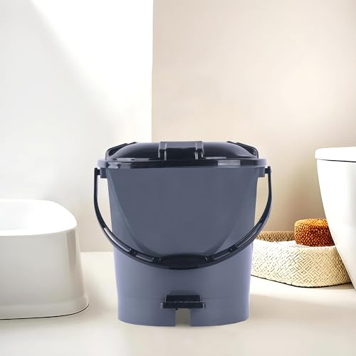Kuber Industries 7 Ltr Plastic Dustbin for Home with Pedal, Lid & Handle | Dustbin for...