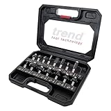 Trend 15 Piece Router Cutter Starter Set, 1/2 Inch Shank, Tungsten Carbide Tipped, Storage Case Included, SET/SS9X1/2TC