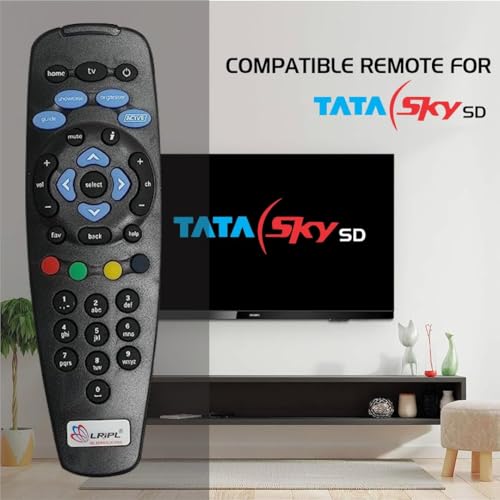 Image of Compatible Tata Sky Remote Control Replacement of Original dth SD HD tata Pl-ay Set top Box Remote