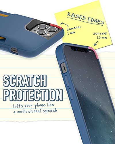 Image of Smartish iPhone 11 Pro Wallet Case - Wallet Slayer Vol. 1 [Slim + Protective] Credit Card Holder (Silk) - Blues on The Green