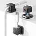 Sinjimoru Magnetic Cable Clips, Multipurpose Cable Management for Car and Office Supplies, Self Adhesive Cable Organizer Clip. Magnetic Cable Holder, Black [3 Pack]
