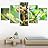 SIGNWIN 5 Panel Canvas Wall Art Modern Art Chic Expressive Frog Multicolor Photography Reptiles Snakes for Home Decorations Ready to Hang - 60"x32"