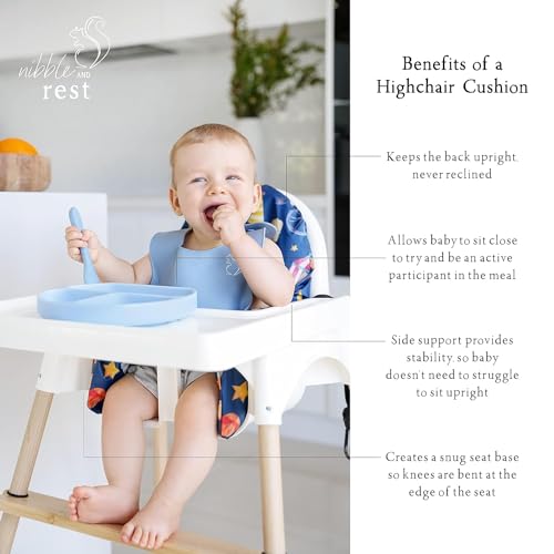 Image of Nibble and Rest Highchair Insert Cover, Compatible for IKEA Antilop Highchair, High Chair Accessories Stain-Proof and Wipeable Insert Cover (Cushion NOT Included)(Bohostripe)
