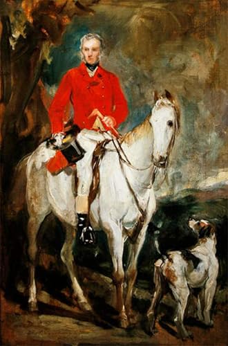 Toile Maître de la chasse au Dartmoor Francis Grant impression salon 60x90cm